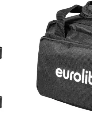Schneller Versand - EUROLITE Set 4x AKKU Flat Light 3 sw + Soft-Bag