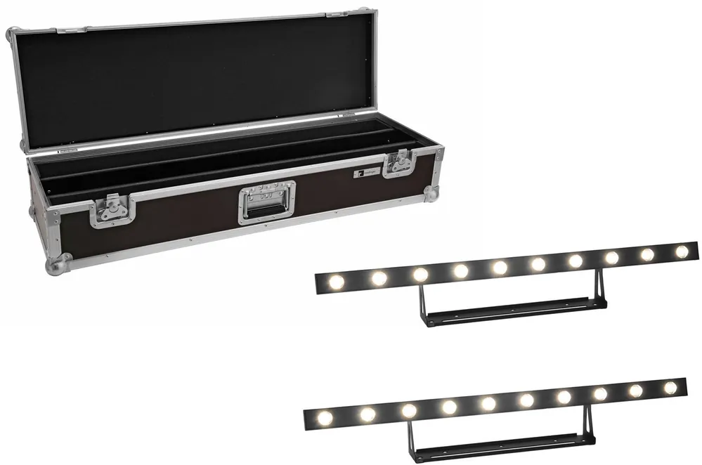 Aktion | EUROLITE Set 2x LED STP-10 Sunbar 3200K 10x5W Lichtleiste + Case