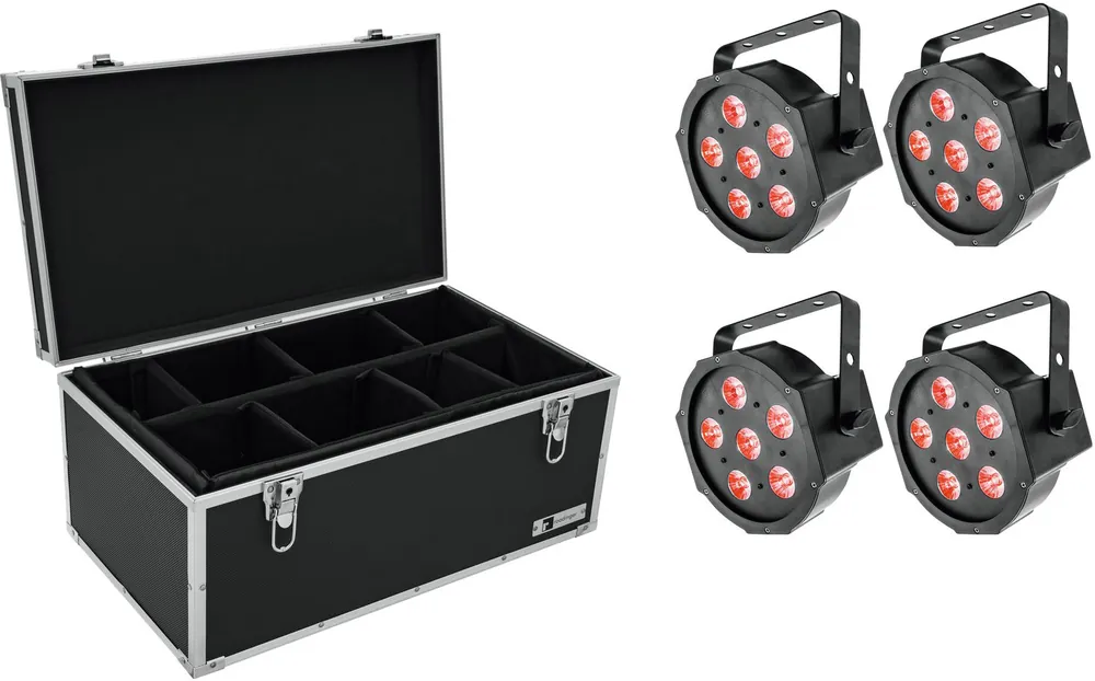 Bewährte Qualität | EUROLITE Set 4x LED SLS-6 TCL Spot + Case TDV-1