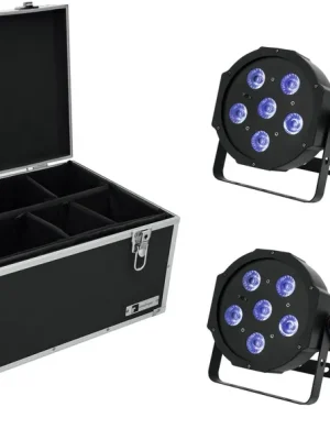 EUROLITE Set 4x LED SLS-603 TCL UV Floor + Case TDV-1 | Nur begrenzt verfügbar