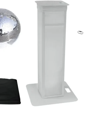 Sehr gut bewertet - EUROLITE Set Spiegelkugel 50cm mit Stage Stand variabel + Cover schwarz