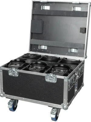 Herstellerpreis | SHOWTEC EventSpot 1600 Q4 Set Ladekoffer mit 6 Stück – schwarz