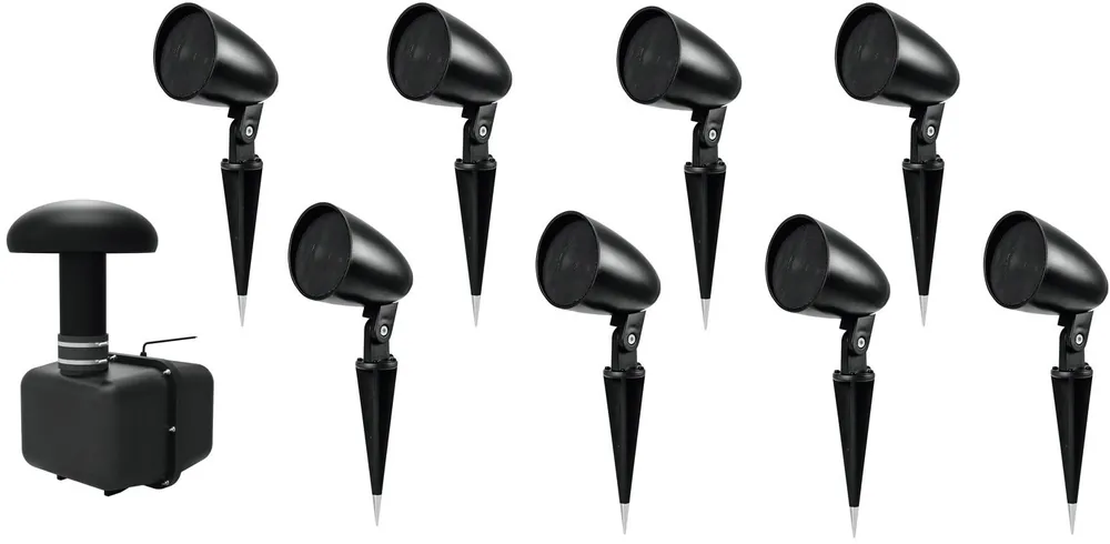 OMNITRONIC Set GSUB-8 Bodeneinbau-Subwoofer + 8x PS-2.5GS Projektorlautspr - Aktionspreis