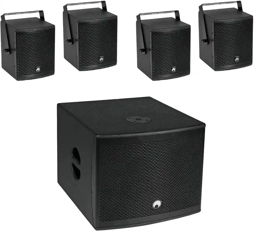 OMNITRONIC Set MOLLY-12A Subwoofer aktiv + 4x MOLLY-6 Top 8 Ohm, schwarz - Verfügbar