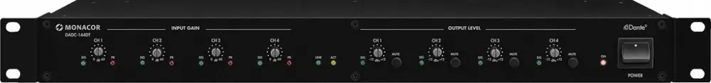 Geprüfte Qualität - MONACOR DADC-144DT 4-Kanal-Dante®-Transceiver