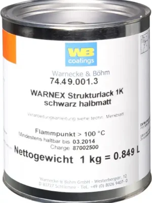 Kundenfavorit - Adam Hall Hardware 131 Strukturlack schwarz 1 kg Warnex