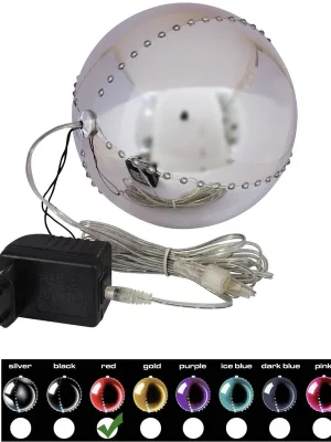 EUROPALMS LED Snowball 15cm, rot - Verfügbar