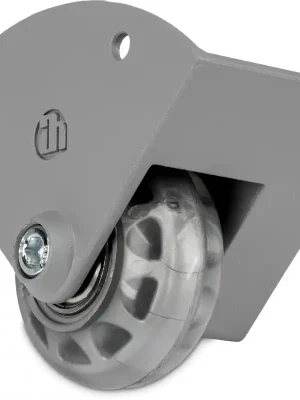 Adam Hall Hardware 37601 S - Eckeinbaurolle mit 48 mm-Rad in Alu-Druckgussgehäuse, gekröpft | Direkt bestellen