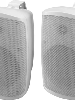 Einfache Rückgabe - MONACOR WALL-05SET/WS Aktives 2-Wege-Stereo-Lautsprecherboxen-System, 2 x 30 W, 13 cm