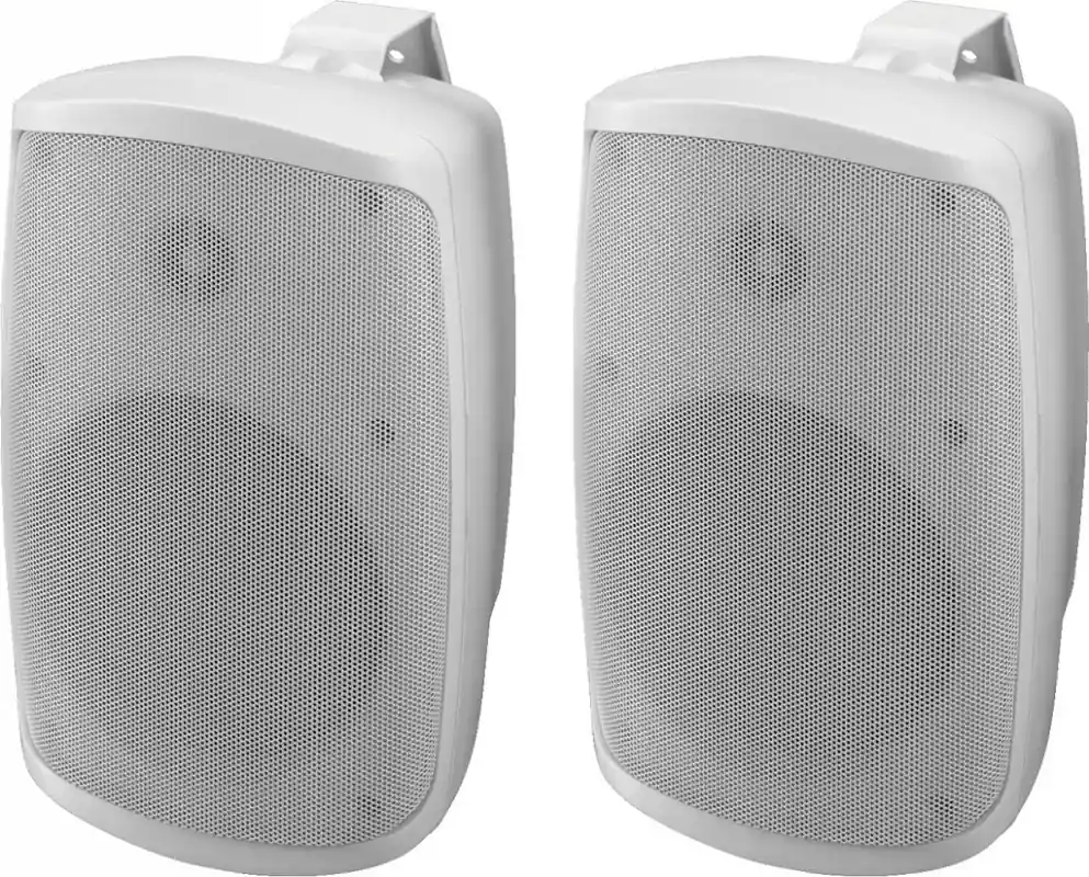 Einfache Rückgabe - MONACOR WALL-05SET/WS Aktives 2-Wege-Stereo-Lautsprecherboxen-System, 2 x 30 W, 13 cm