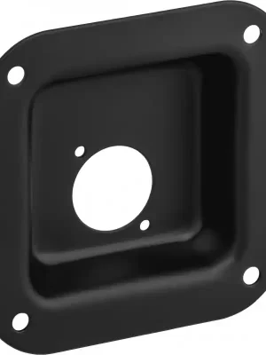 Adam Hall Hardware 87081 BLK - Stahl Einbauplatte für 1 x universal D-Type Buchse, schwarz - Top-Deal