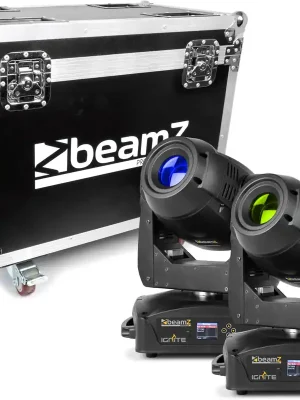 beamZ Pro IGNITE180 Spot LED Moving Head 2 Stück im Flightcase | Zertifiziert