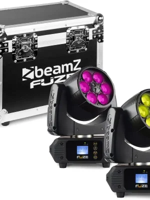 Neu eingetroffen | beamZ Fuze610Z Wash 6x 10W LED Moving Head Zoom Set 2 Stück im Flightcase