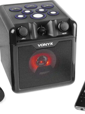 Top bewertet - Vonyx SBS50B-DRUM Karaoke-Set Schwarz mit Schlagzeug-Pads