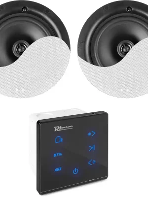 Direkt vom Hersteller | Power Dynamics Powerline A50BSet Wandeinbau-Audio-Verstärker mit 2 Deckenlautsprechern