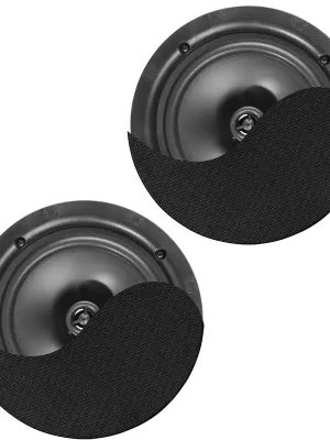 Sehr beliebt | Power Dynamics NCBT6B Verstärktes Low Profile Deckenlautsprecher-Set BT 6,5" Schwarz
