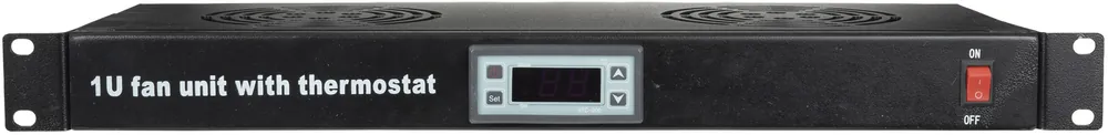 SHOWGEAR 2-Wege-Lüftereinheit 1 HE mit Temperaturregelung Für 19-Zoll-Rack oder Schrank - Zertifiziert