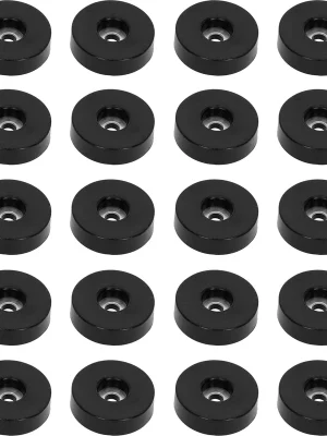 Adam Hall Hardware 4906 S M20AH - Set 20 x Gummifuß 38mm x 10mm im Beutel, Schwarz, rutschhemmend | Sehr beliebt