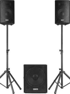 Super-Preis - Vonyx VX1015BT 2.1 Aktiv-Lautsprecher-Set 15"