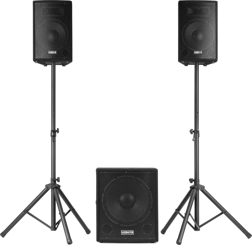 Super-Preis - Vonyx VX1015BT 2.1 Aktiv-Lautsprecher-Set 15"