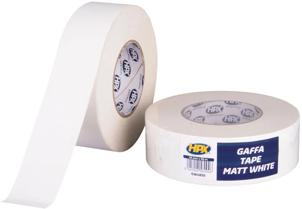 Vorteilspreis - HPX Gaffer Tape Mattweiß, 48 mm x 50 m