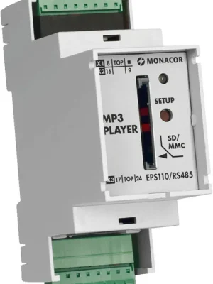 Geprüfte Qualität - MONACOR EPS110/RS485 MP3-Spieler, Hutschiene
