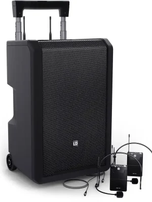 Versandbereit - LD Systems ANNY® 10 BPH 2 B8 - 10" Mobiler Bluetooth® PA-Lautsprecher mit Akku, Mixer