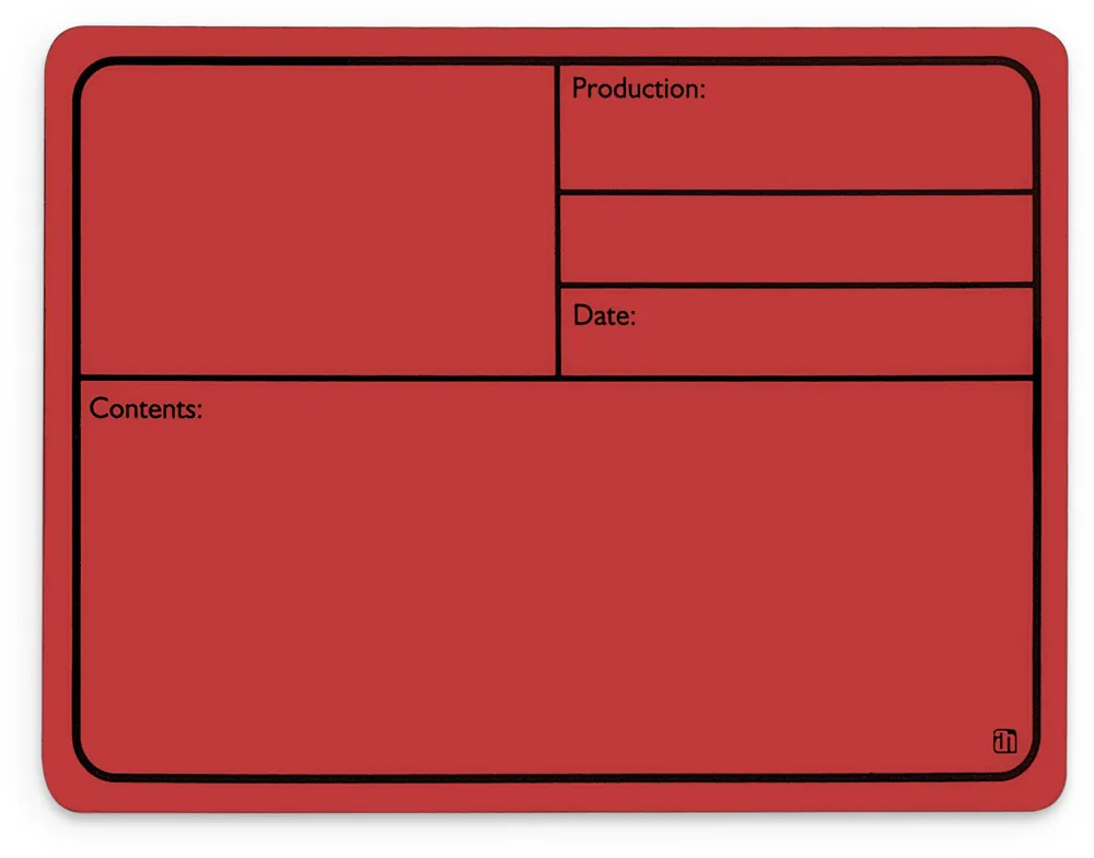 Adam Hall Hardware 88001 M RED - Beschriftungsschild Kunststoff, magnetisch 177 x127 mm, rot | Schneller Versand