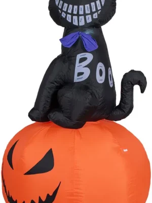 Einfach bestellen | EUROPALMS Halloween Aufblasbare Figur Katze mit Kürbis, 183cm