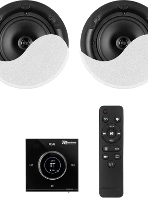 Power Dynamics Powerline B50BSet Unterputz-Audioverstärker mit 2 Deckenlautsprechern | Sehr beliebt