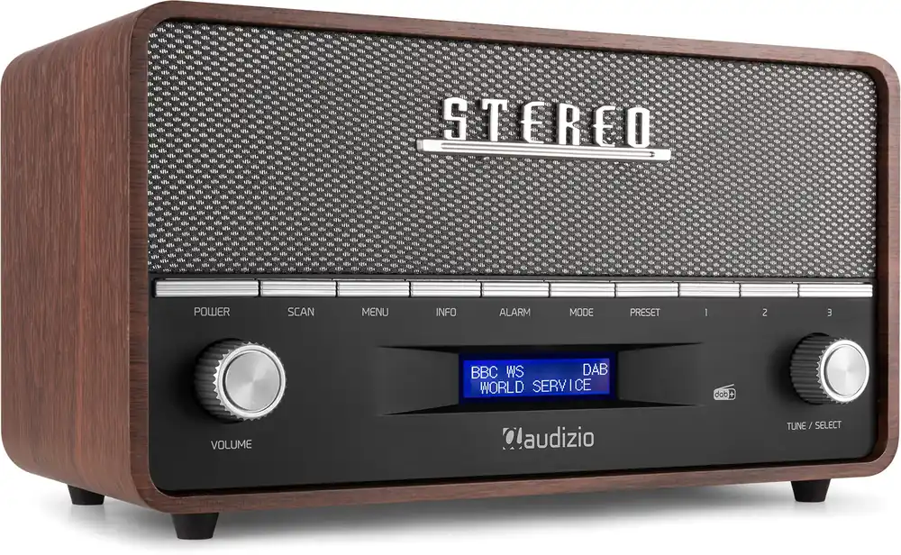 Top-Angebot - Audizio Corno Retro DAB+ Radio Grau -B-Stock-