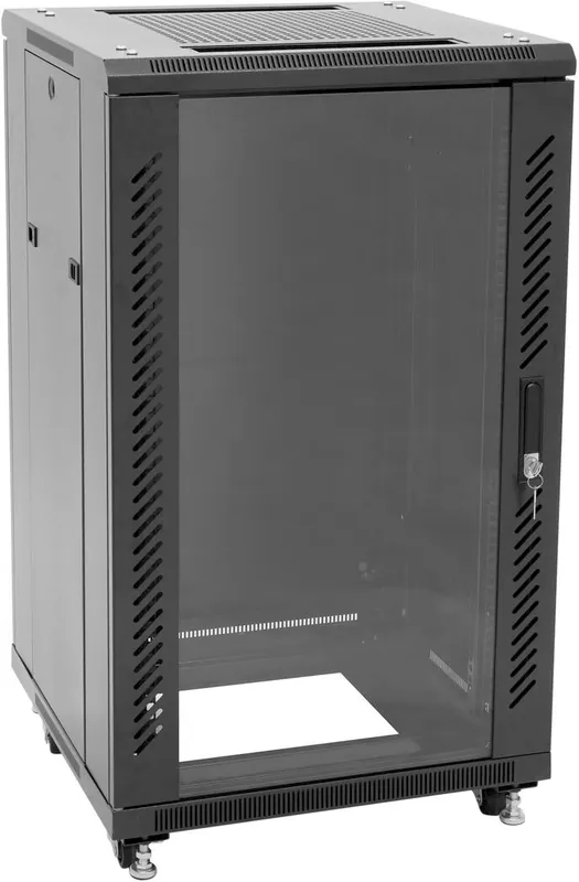 Neue Ware - ROADINGER SSC-16 Stahlschrank mit Glastür 16HE