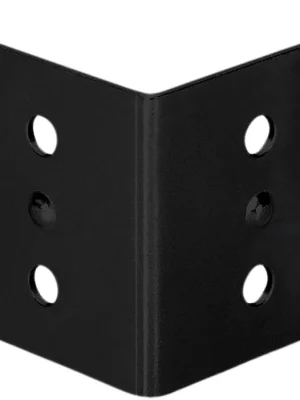 Sofort lieferbar | Adam Hall Hardware 4044 BLK - L-Ecke, 6-Loch, 40 x 50 mm, schwarz