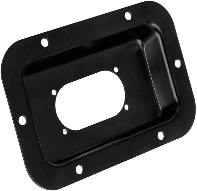 Neu verfügbar | Adam Hall Hardware 87086 BLK - Stahl-Einbauschale für powerCON® TRUE1 Kombi-Buchse, schwarz