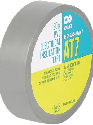 Direkt bestellen - Advance Tapes AT7 PVC-Klebeband Grau - 19 mm - 20 m