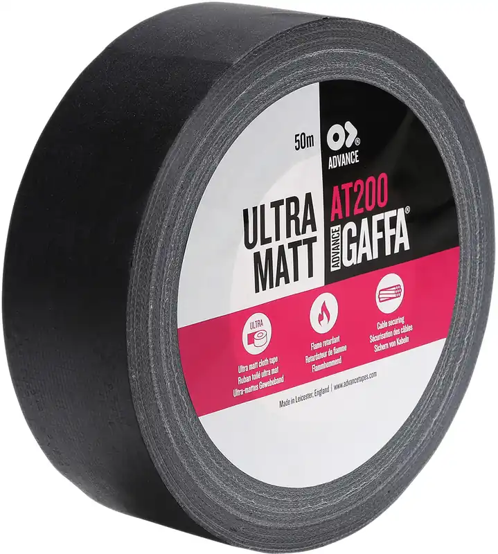 Heute kaufen | Advance Tapes AT200 Ultra Matt Cloth Tape Advance Gaffa® Ultra-mattes schwarzes Gaffer-Klebeband