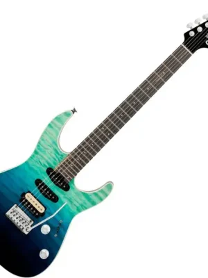 Vorteilspreis - Charvel Pro-Mod Plus Dinky DK24 HSS 2PT EB QM - blue curacao