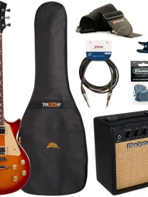 Eastone LP100 +Blackstar Debut 10E +Accessories - cherry sunburst | Rabatt