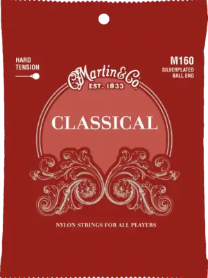 Aktionspreis | Martin M160 Classical Nylon Guitar 6-String Set Silver Plated Ball End Hard Tension