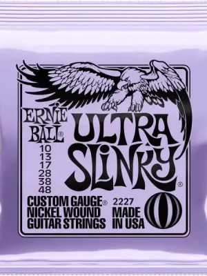 Direkt vom Hersteller - Ernie ball P02227 Electric Guitar 6-String Set Ultra Slinky Nickel Wound 10-48