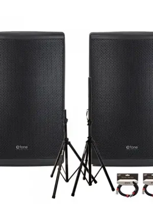 Preisvorteil | X-tone 2 x XTS-12 + 2 x X2001-3M + XH 6310 Pied Enceinte Paire