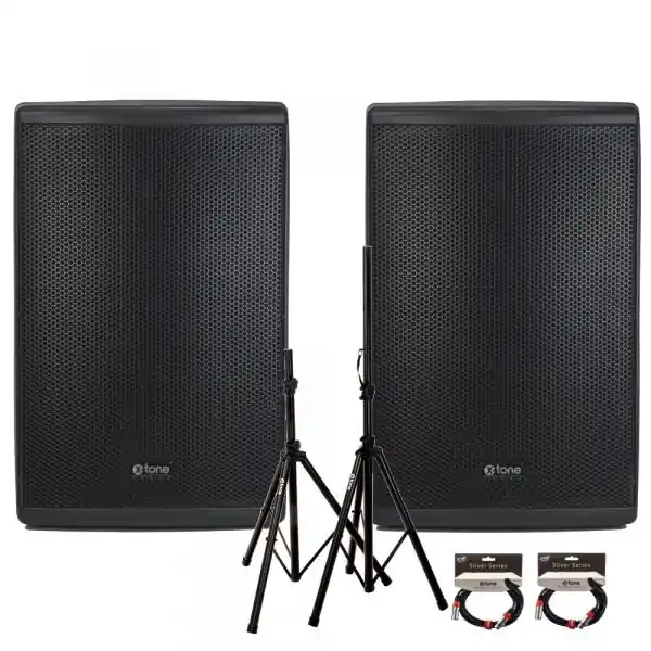 Preisvorteil | X-tone 2 x XTS-12 + 2 x X2001-3M + XH 6310 Pied Enceinte Paire