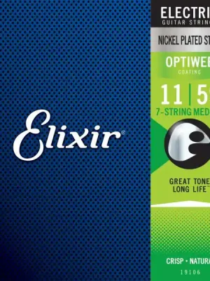 Nur begrenzt verfügbar | Elixir 19106 Electric Guitar 7-String Set Optiweb NPS 11-59 - 7-saiten-set