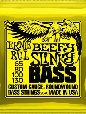 Ernie ball Bass 2840 Beefy Slinky 65-130 - satz mit 4 saiten | Top-Qualität