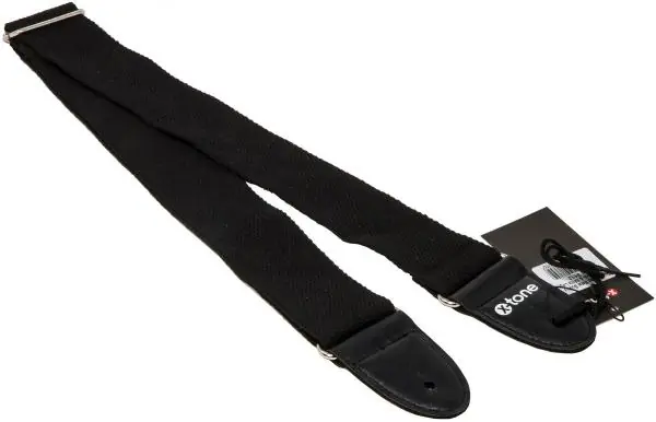 Premium - X-tone XG 3112 Cotton Metal Buckle Guitar Strap - Black