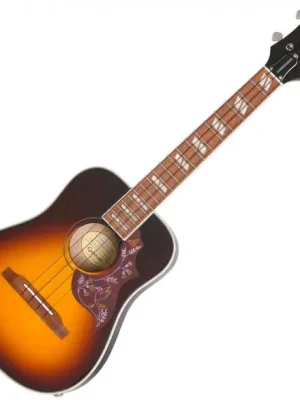 Hochwertig - Epiphone Hummingbird Tenor Acoustic/Electric Ukulele +Bag - tobacco sunburst