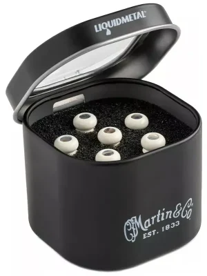 Bestseller - Martin Liquidmetal Bridge Pin Set Bone/Pearl Dot