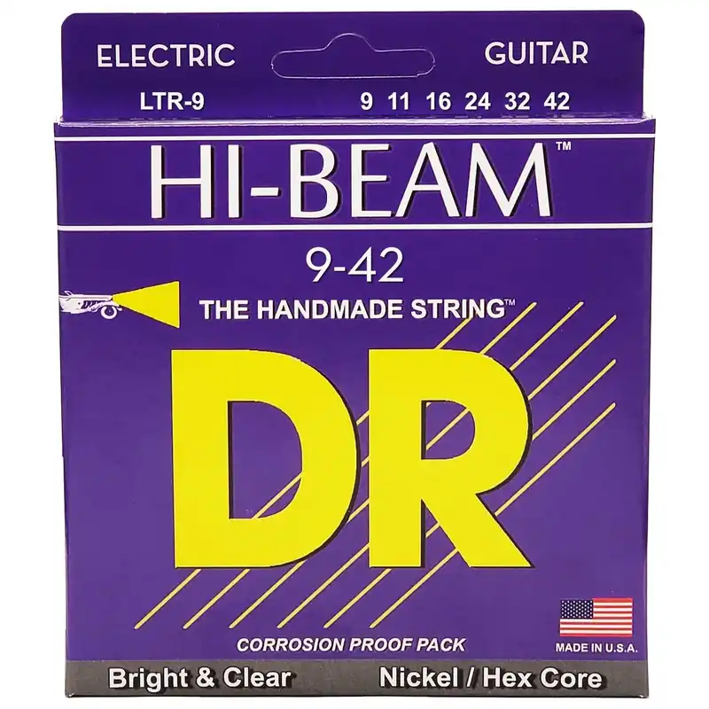 DR Strings Hi Beam LTR-9 Light 009 - 042 - Zertifiziert