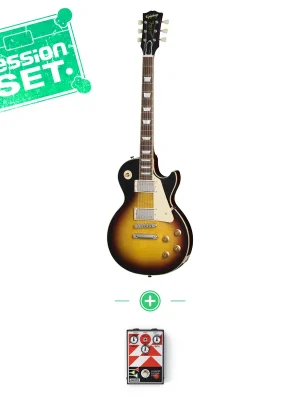 Epiphone 1959 Les Paul Standard Tobacco Burst E-Gitarren Set mit Maestro Invader Pedal - Premium