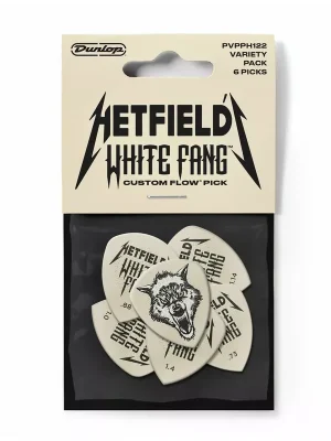 Top bewertet - Dunlop Hetfield White Fang Flow Pick 0,73 Player‘s Pack 6 Stück